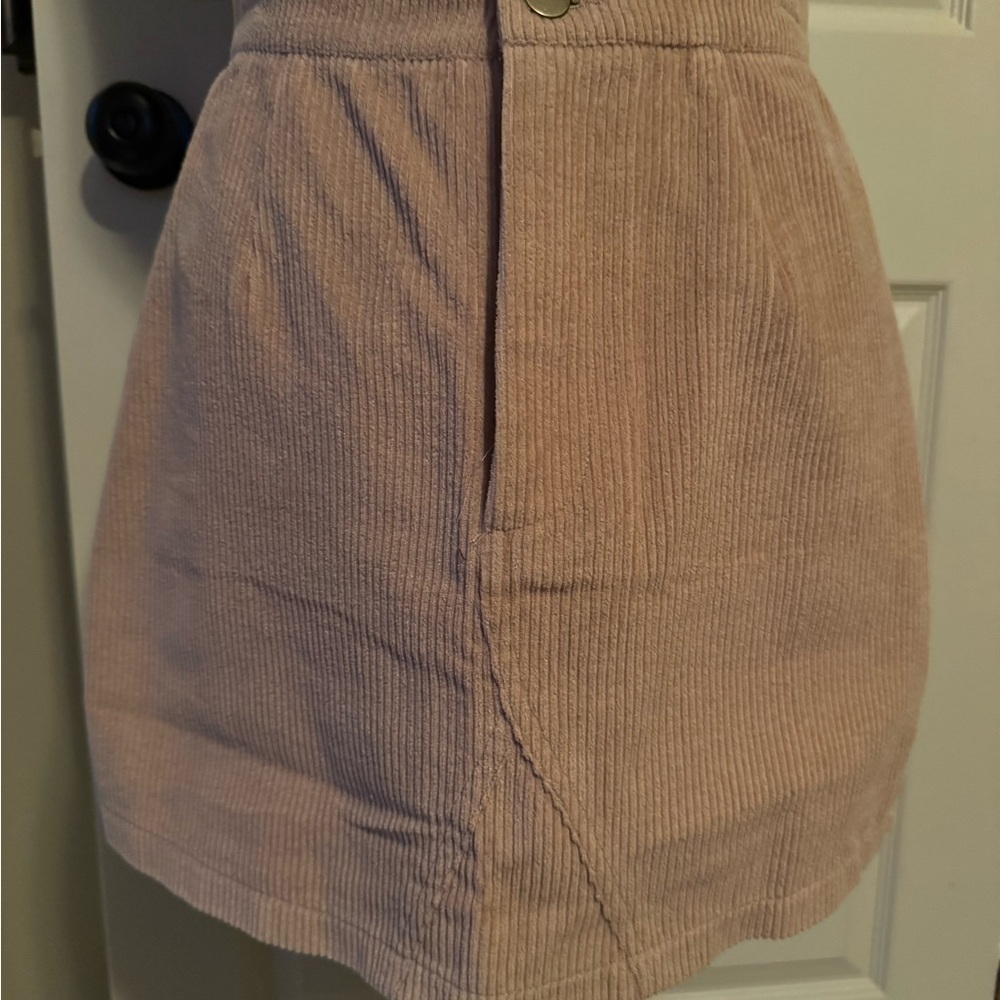 Bluivy Corduroy Mini Skirt in Light Pink